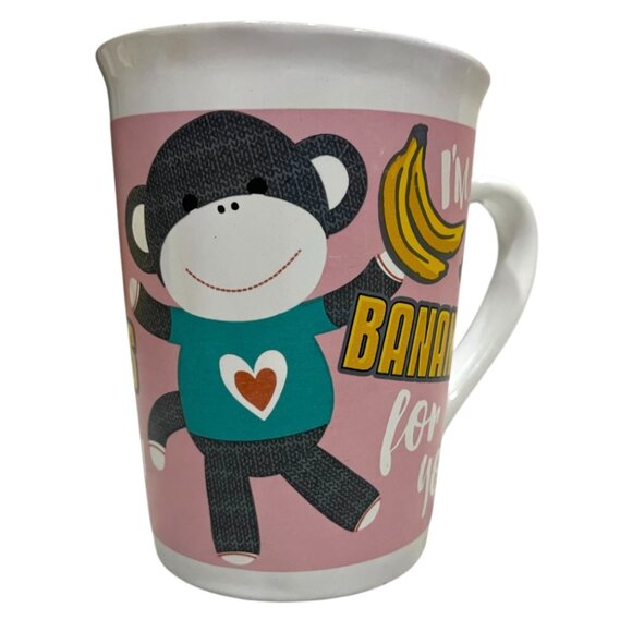 Royal Norfolk Sock Monkey "I'm Bananas For You" Mug - Picture 1 of 4